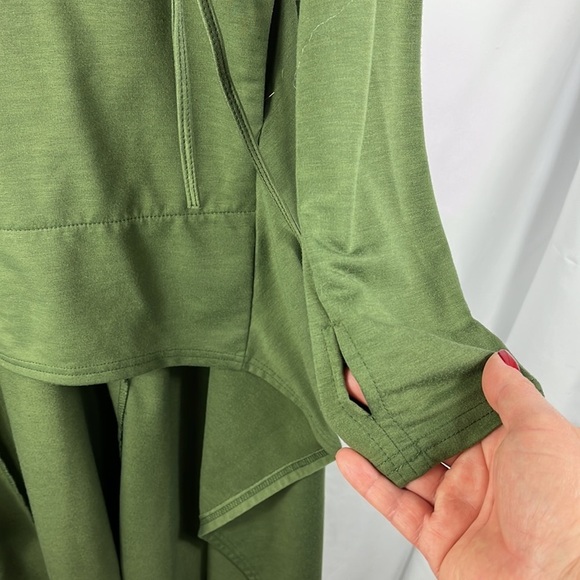 Willow Oversized Asymmetrical Hooded Pullover Sweatshirt/Dress - Picture 9 of 14